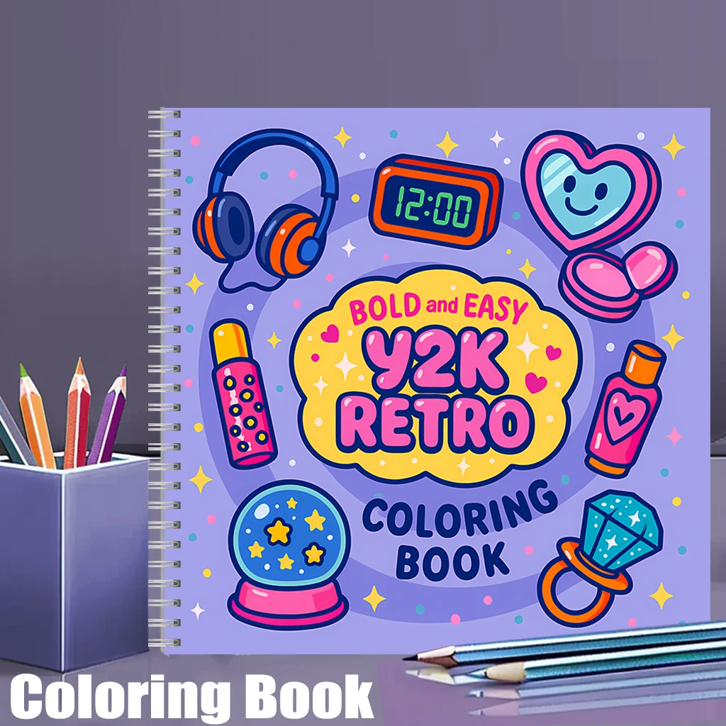 Chalk Bag - Buku Mewarnai Retro yang Mudah untuk