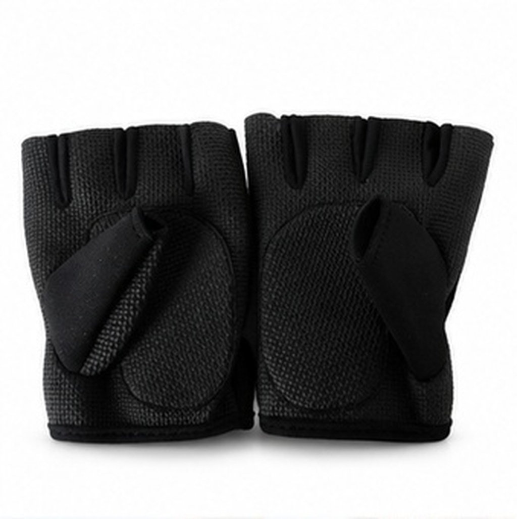 Weightlifting Gloves - Sepasang Sarung Tangan Sepeda Warna Hitam