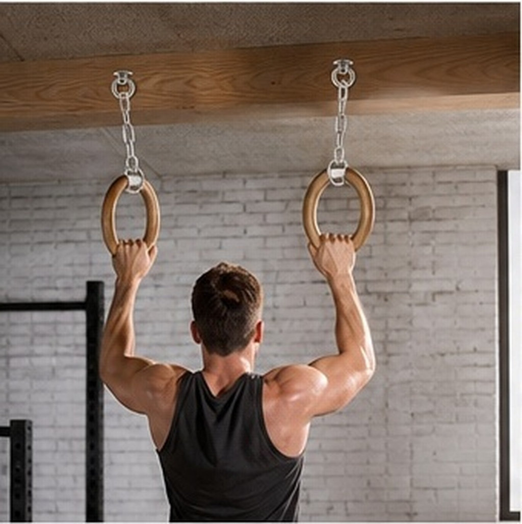 Gymnastic Ring - 2 buah pengait gantung untuk langit-langit,