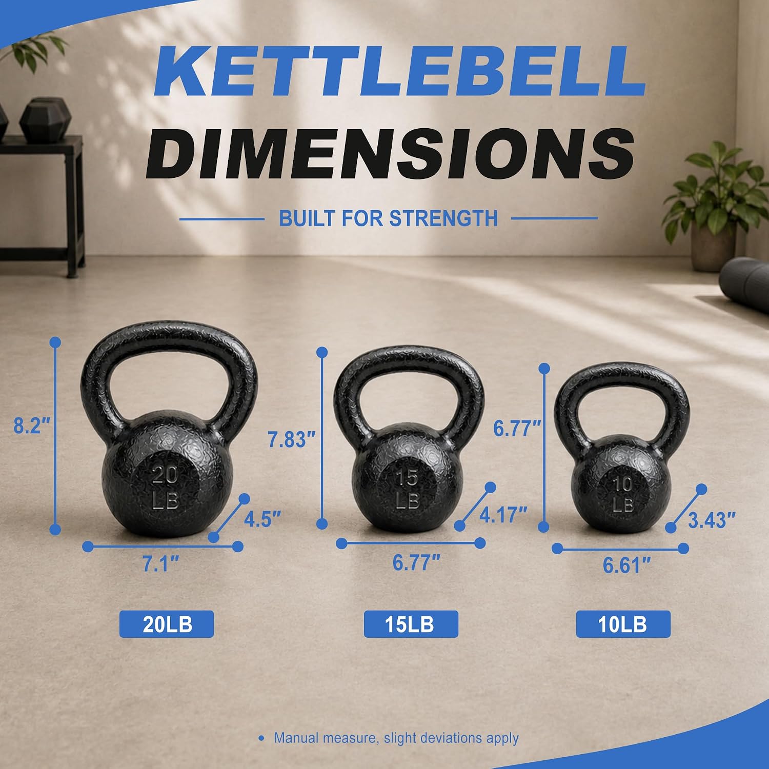 Kettlebell Besi Cor 5-50 LB, K - Kettlebell ulasan dan harga